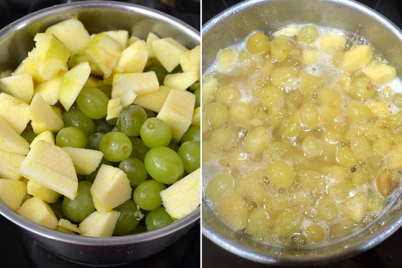 2 cuocere mele e uva