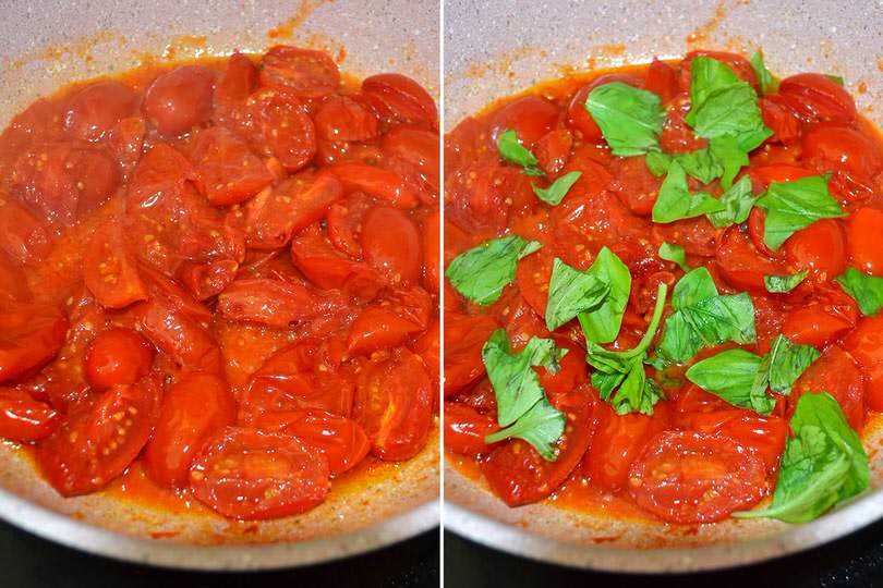 3 aggiungere basilico