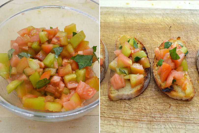 3 aggiungere pomodori