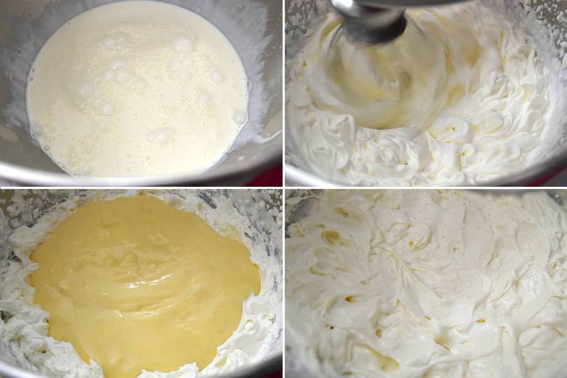 4 montare panna e aggiungere crema
