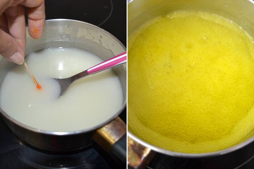 5 aggiungere colorante