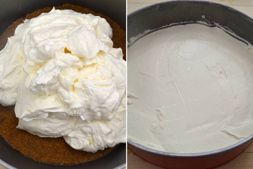 5 versare crema nello stampo