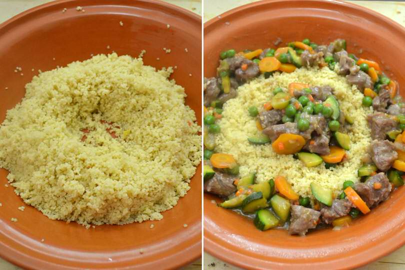 6 aggiungere manzo e verdure