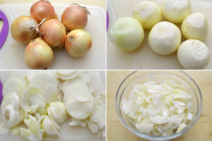1 tagliare le cipolle