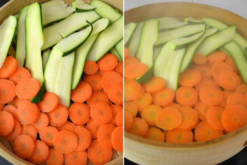2 cuocere carote e zucchine