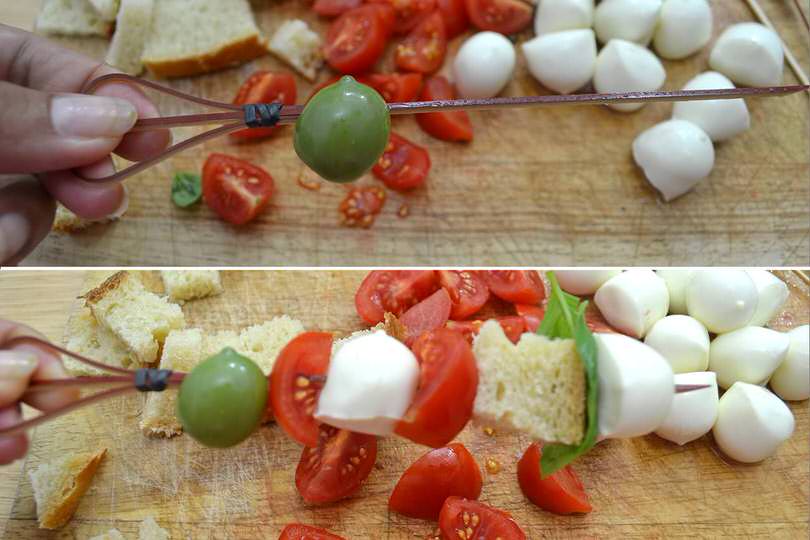2 spiedini di mozzarella