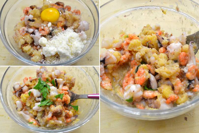 4 aggiungere uovo e amalgamare