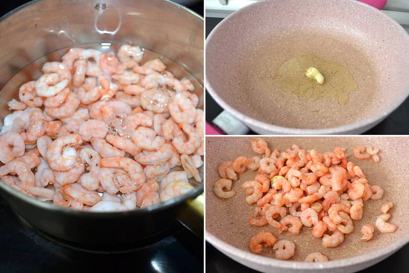 4 cuocere gamberetti