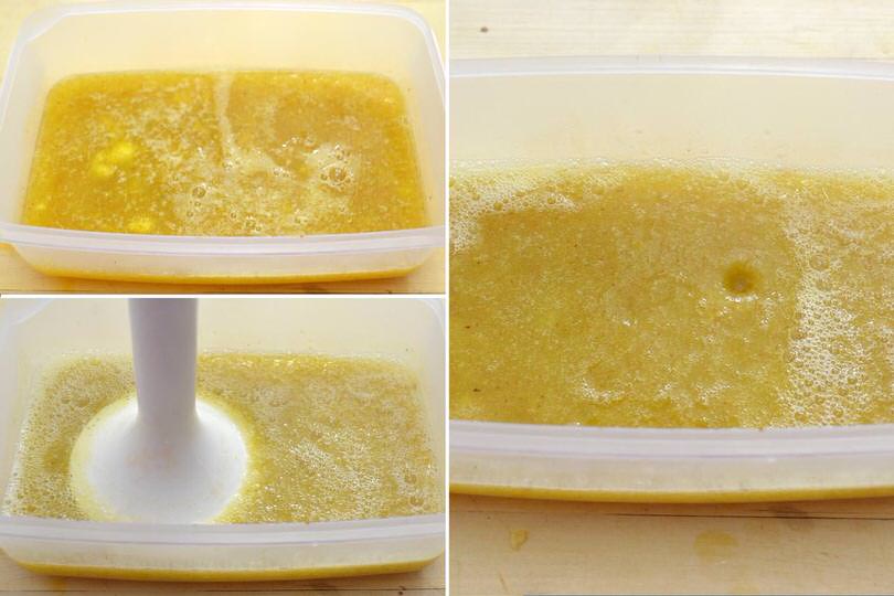 4 mettere in una vaschetta