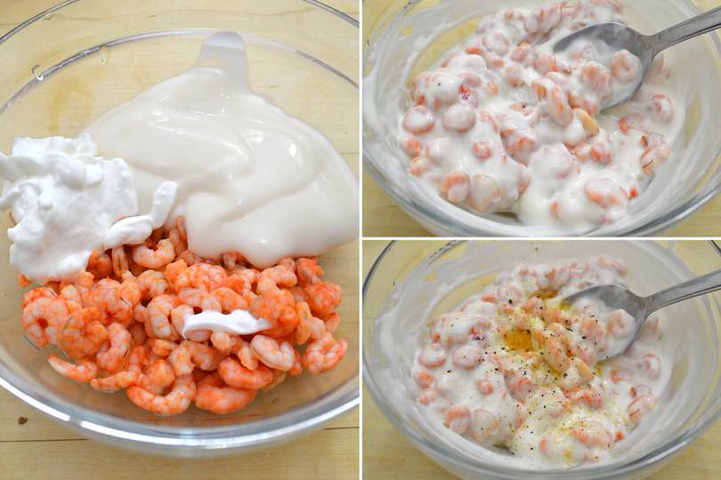 5 besciamella e gamberetti