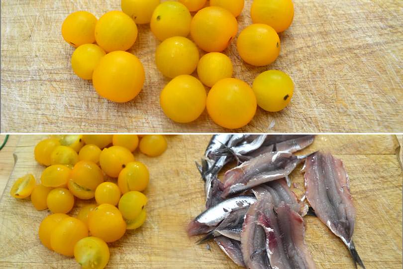 1 pomodorini e alici