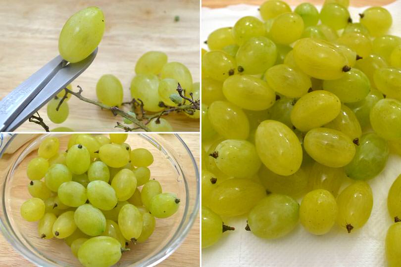 1 tagliare a lavare uva
