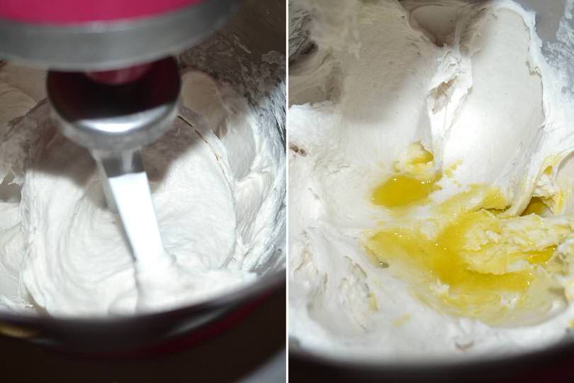 2 aggiungere olio e sale
