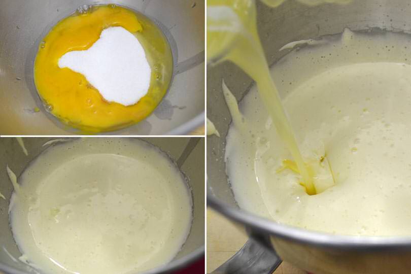 1 uova zucchero burro