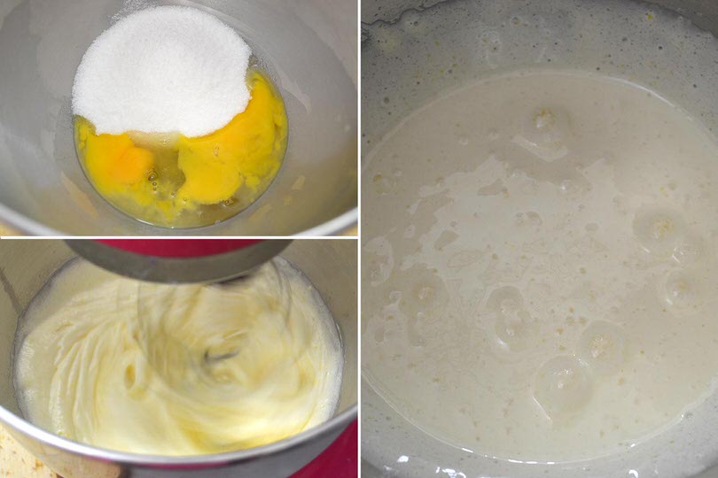 1 montare uova e zucchero