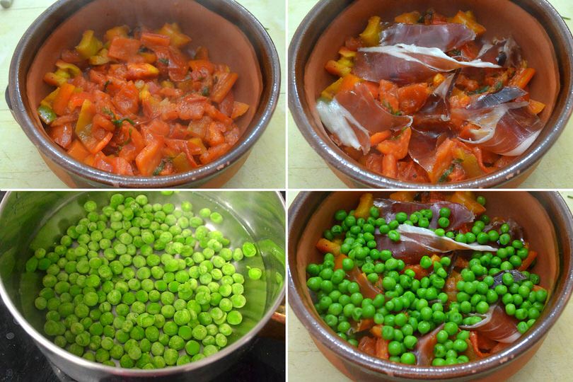 2 aggiungere piselli