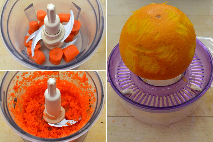 2 carote tritate e succo