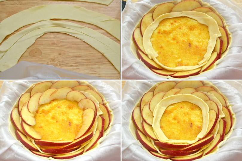 3 alternare mele e pasta sfoglia