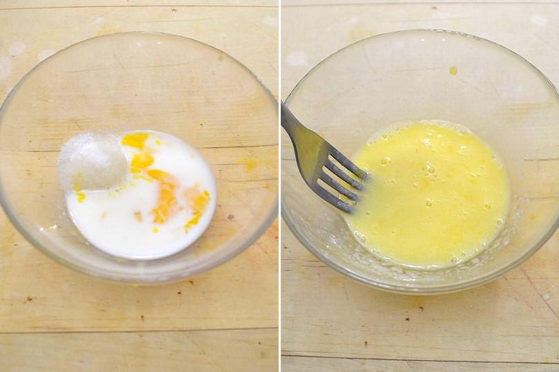 3 battuto uova e latte
