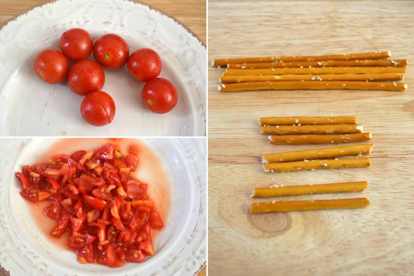 4 tagliare pomodorini