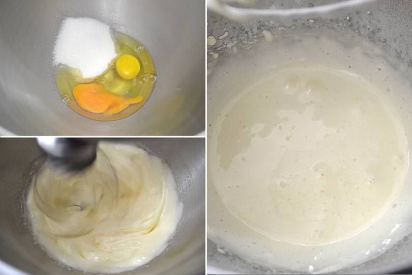 1 montare uova e zucchero