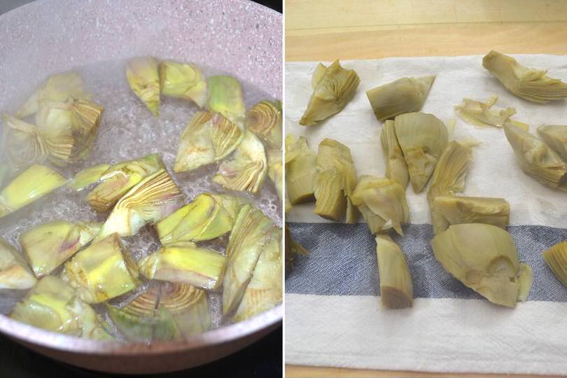 2 bollire i carciofi