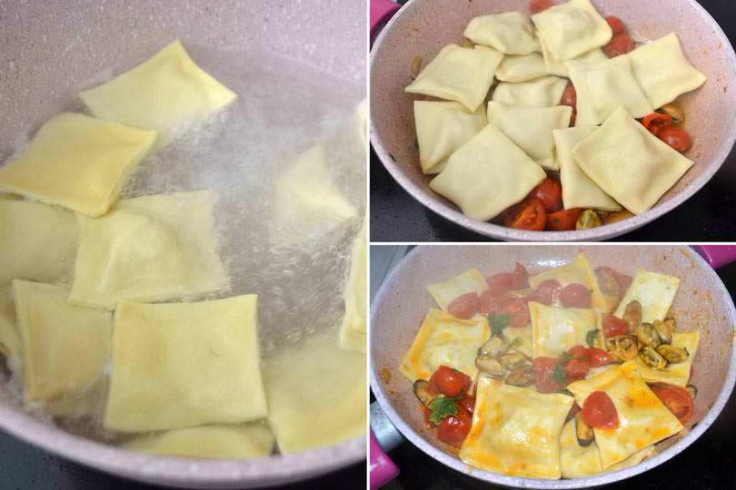 8 cuocere i ravioli
