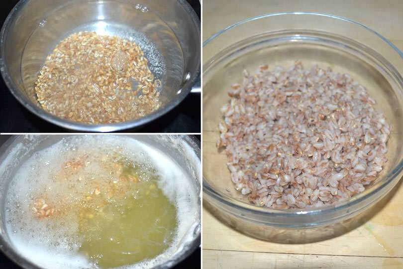 1 cuocere il farro