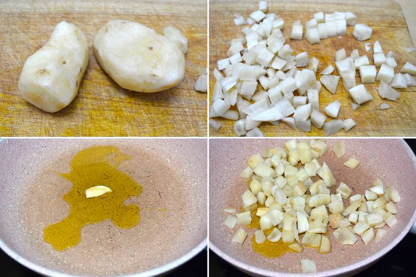 1 cuocere topinambur