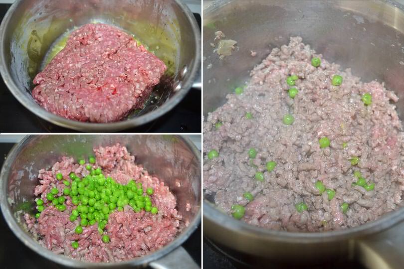 1 carne macinata e piselli