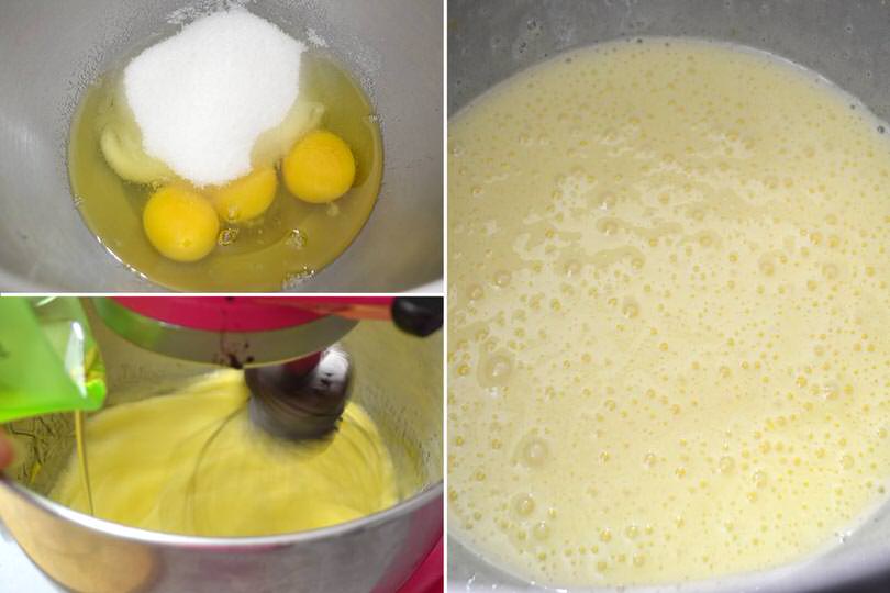 1 montare zucchero e uova