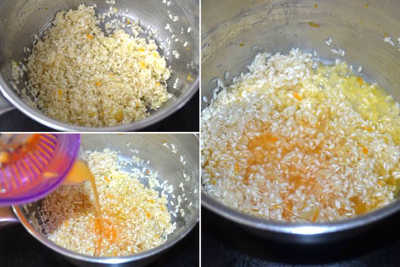 2 aggiungere succo mandarino