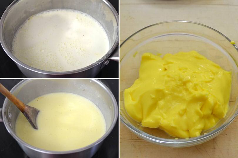 3 cuocere la crema pasticcera