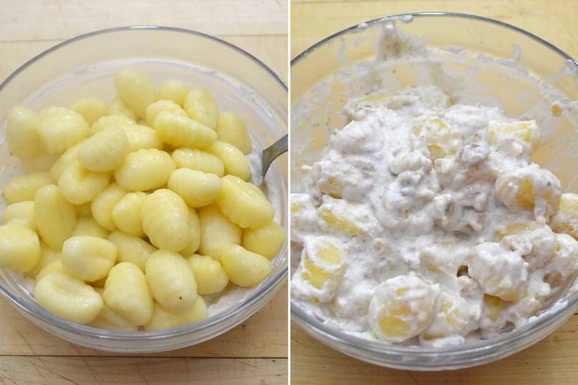 3 unire gnocchi e ricotta