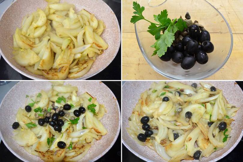 4 aggiungere capper olive