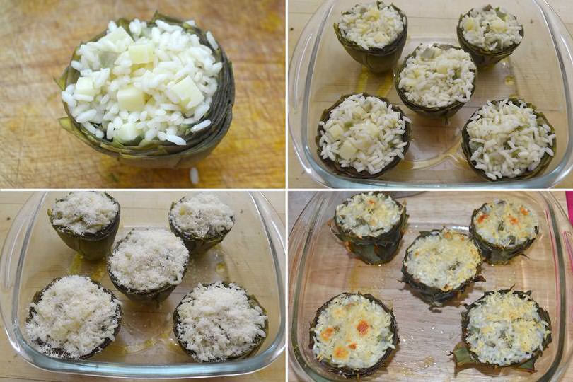 5 farcire e cuocere carciofi