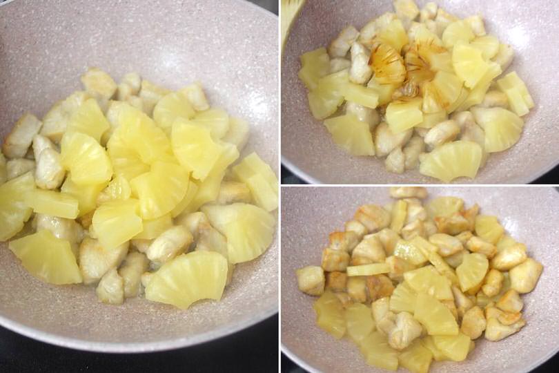 3 aggiungere ananas
