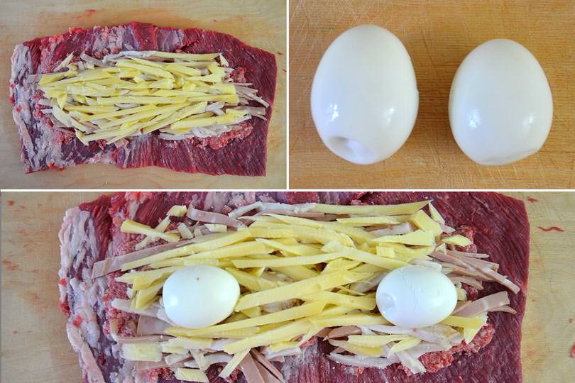 3 aggiungere uova e formaggio