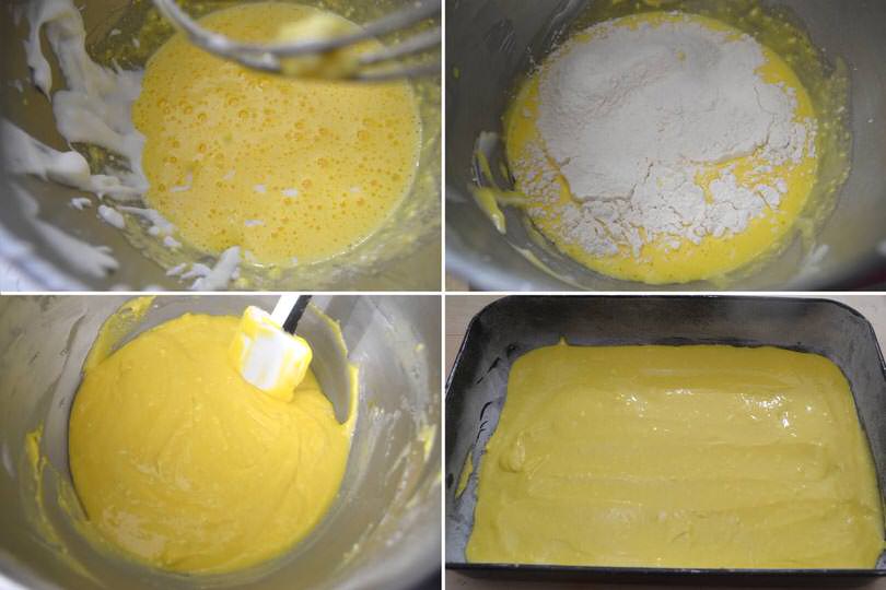 1 aggiungere yogurt e farina