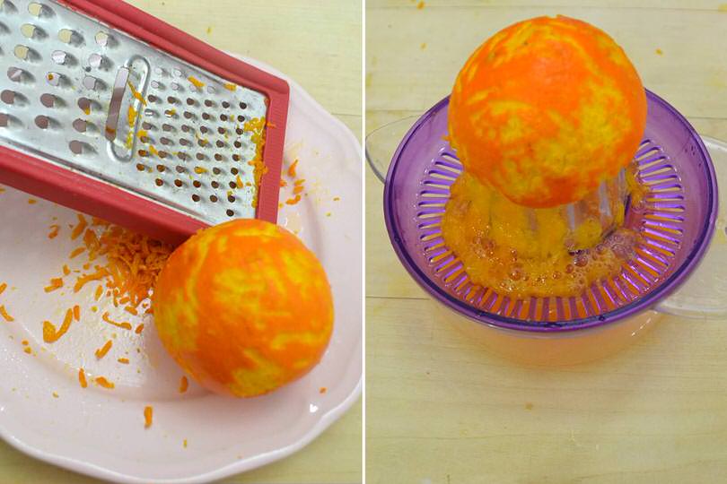 1 buccia e succo arancia