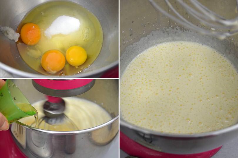 1 montare uova e zucchero