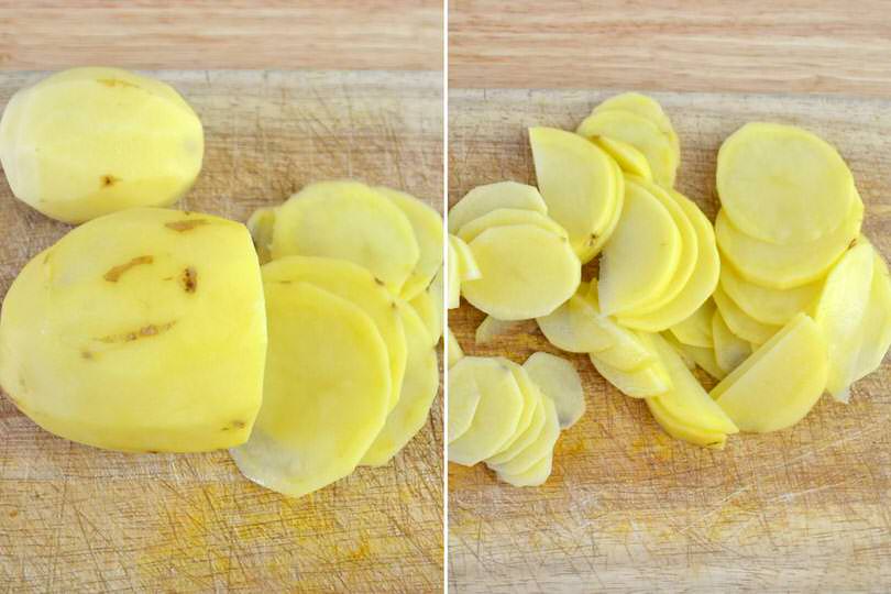 1 pelare e tagliare patate