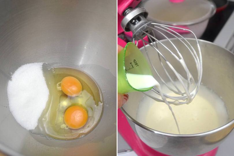 1 uova zucchero latte