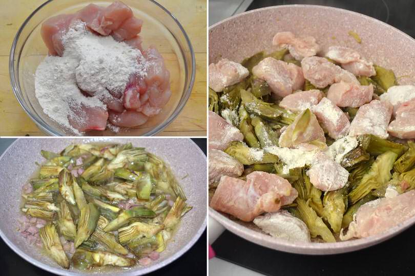 2 aggiungere carciofi