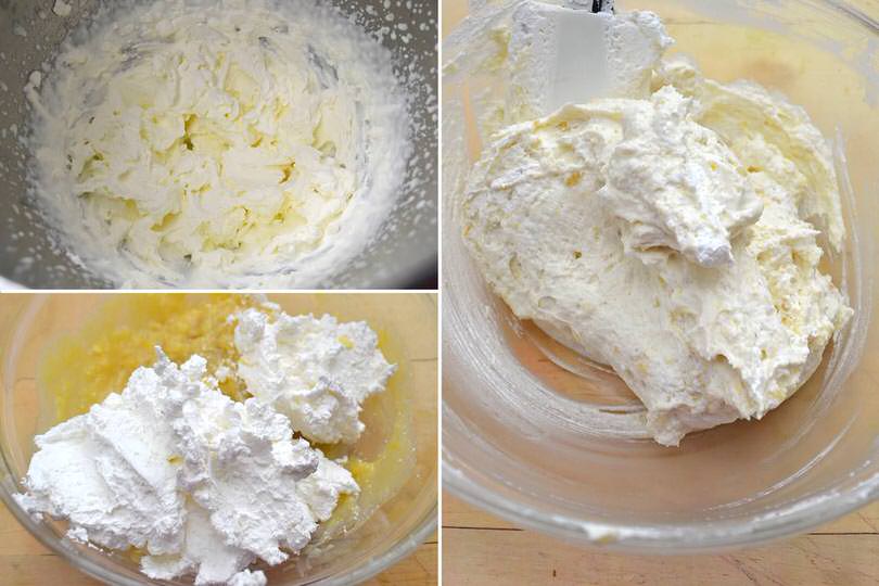 5 aggiungere la panna montata