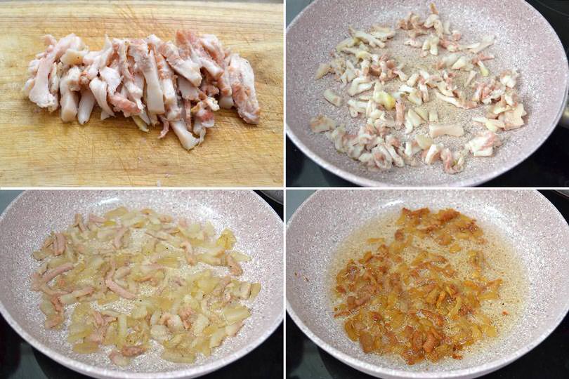 1 rosolare guanciale