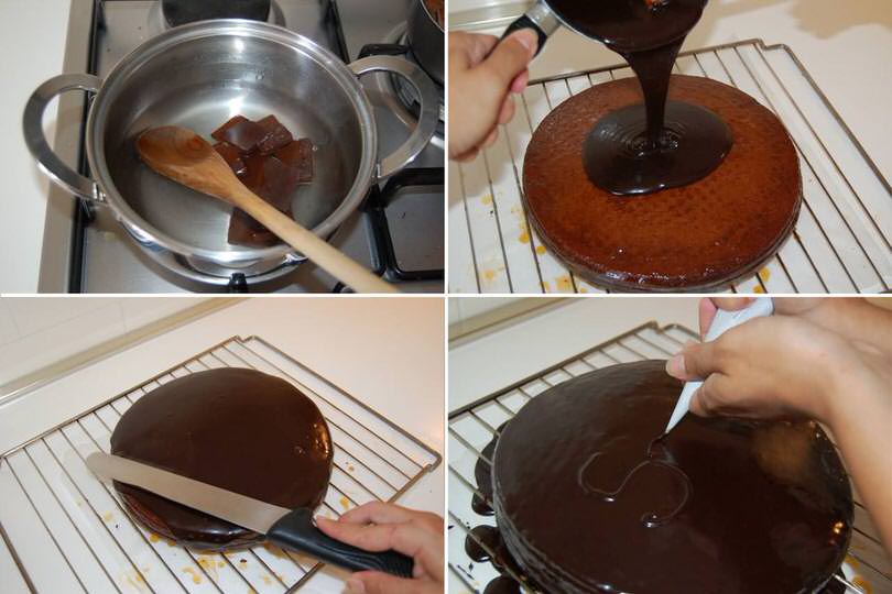 4 glassa di cioccolato