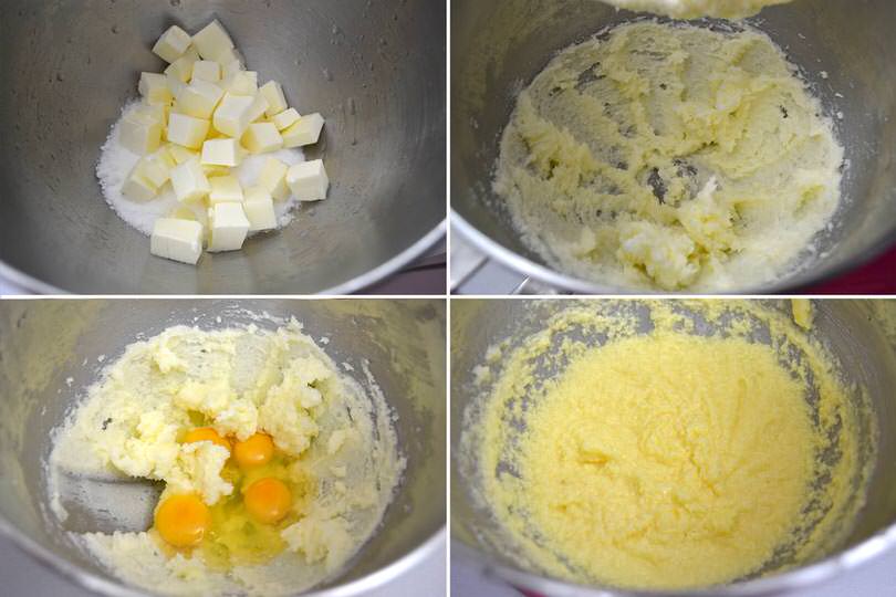 1 burro zucchero uova