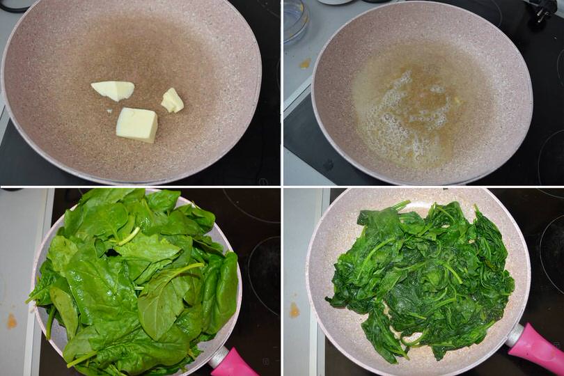 1 cuocere spinaci