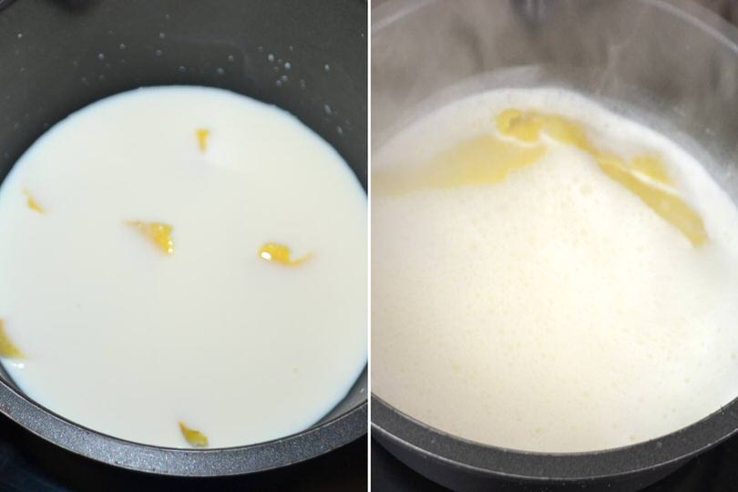 1 latte e scorza limone